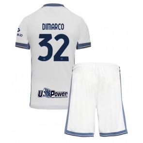 Billiga Inter Milan Federico Dimarco #32 Bortatröja Barn 2024-25 Kortärmad (+ Korta byxor)